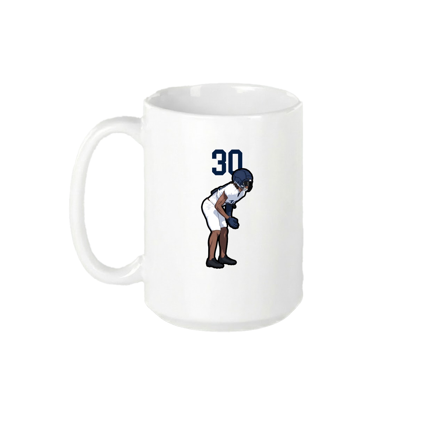 15oz Coffee Mug — Number Top in White