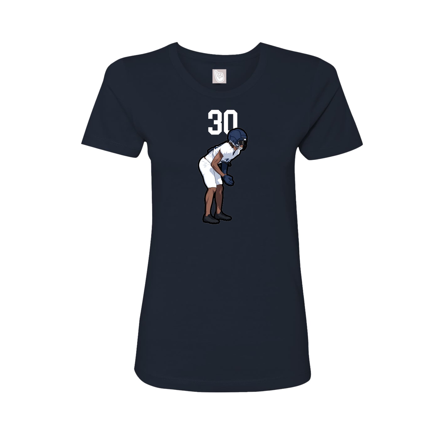Womens Tee — Number Top in Navy
