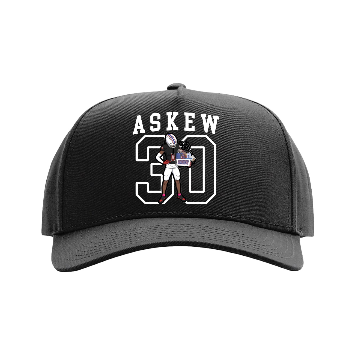 Full Fabric Five-Panel Champ Cap — Shirsey in Black
