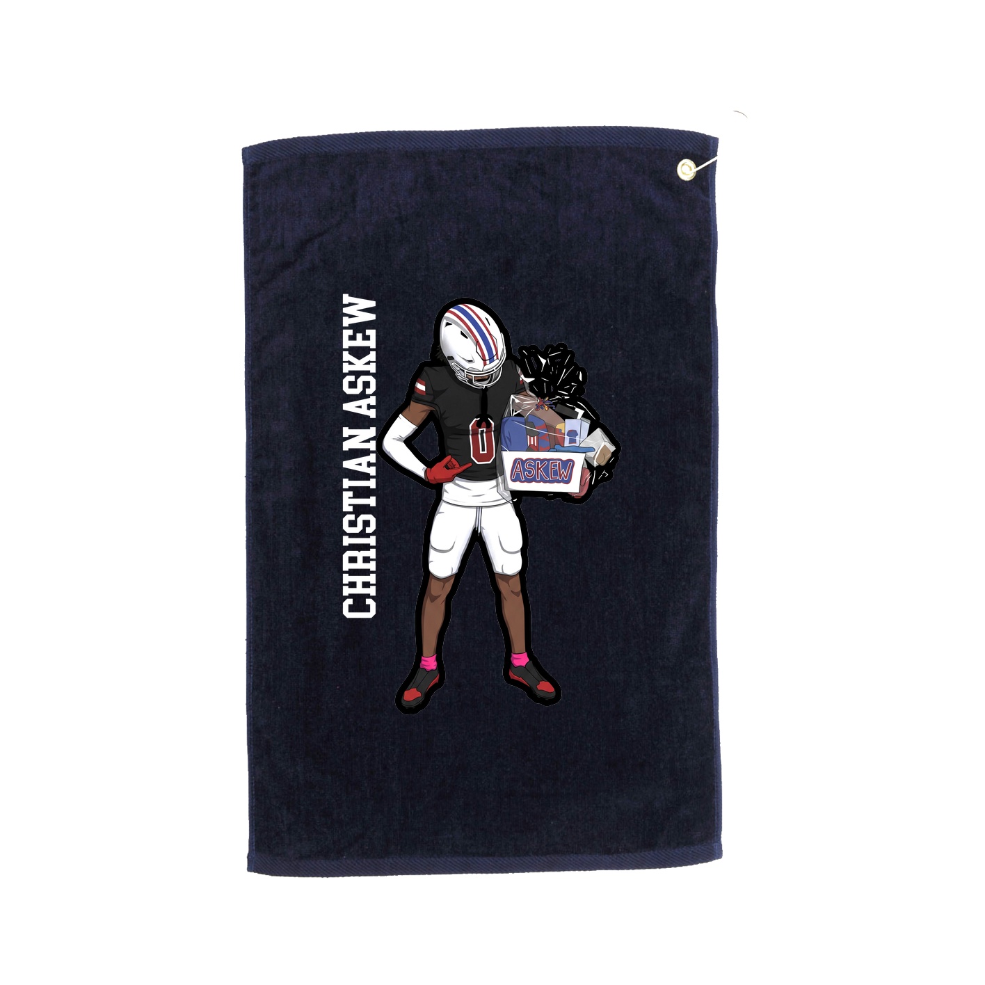 Golf Towel — Name Vertical in Navy