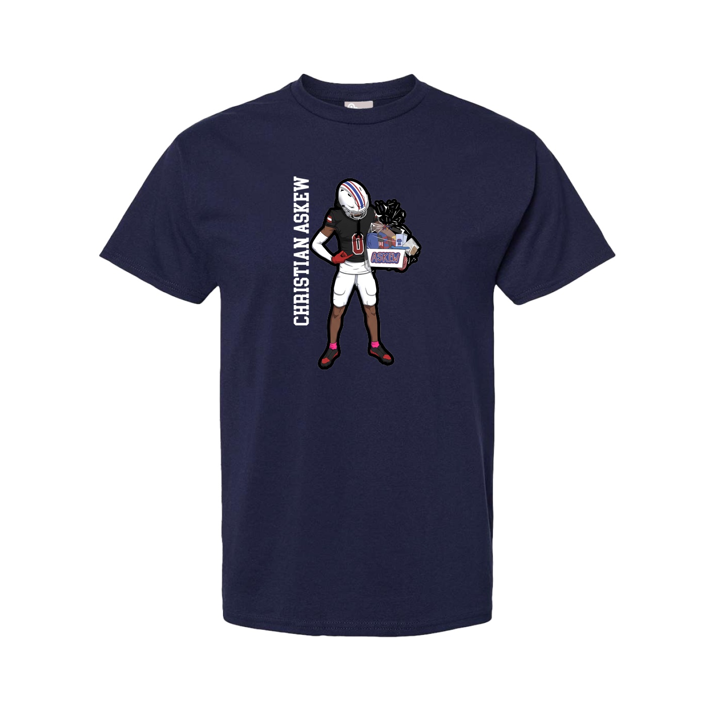 Tee — Name Vertical in Navy