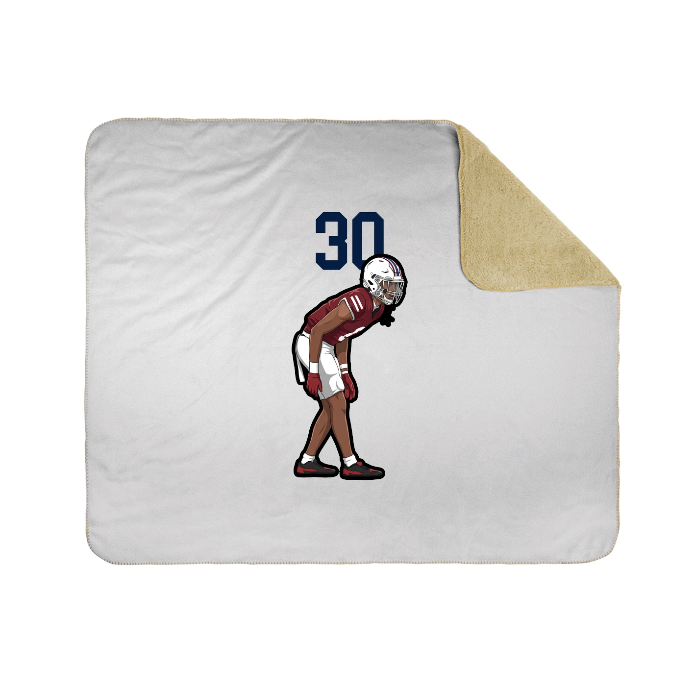 Throw Blanket — Number Top in White