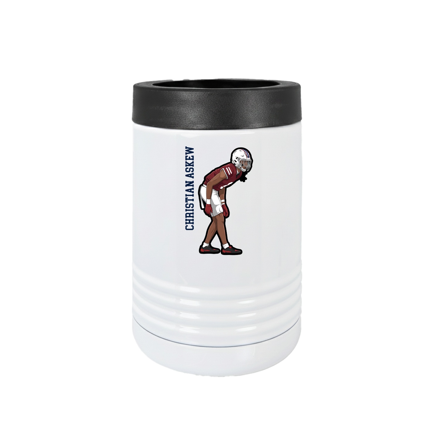 Beverage Holder — Name Vertical in White