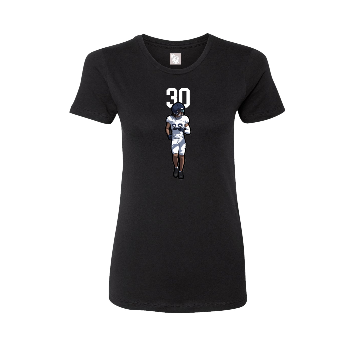 Womens Tee — Number Top in Black