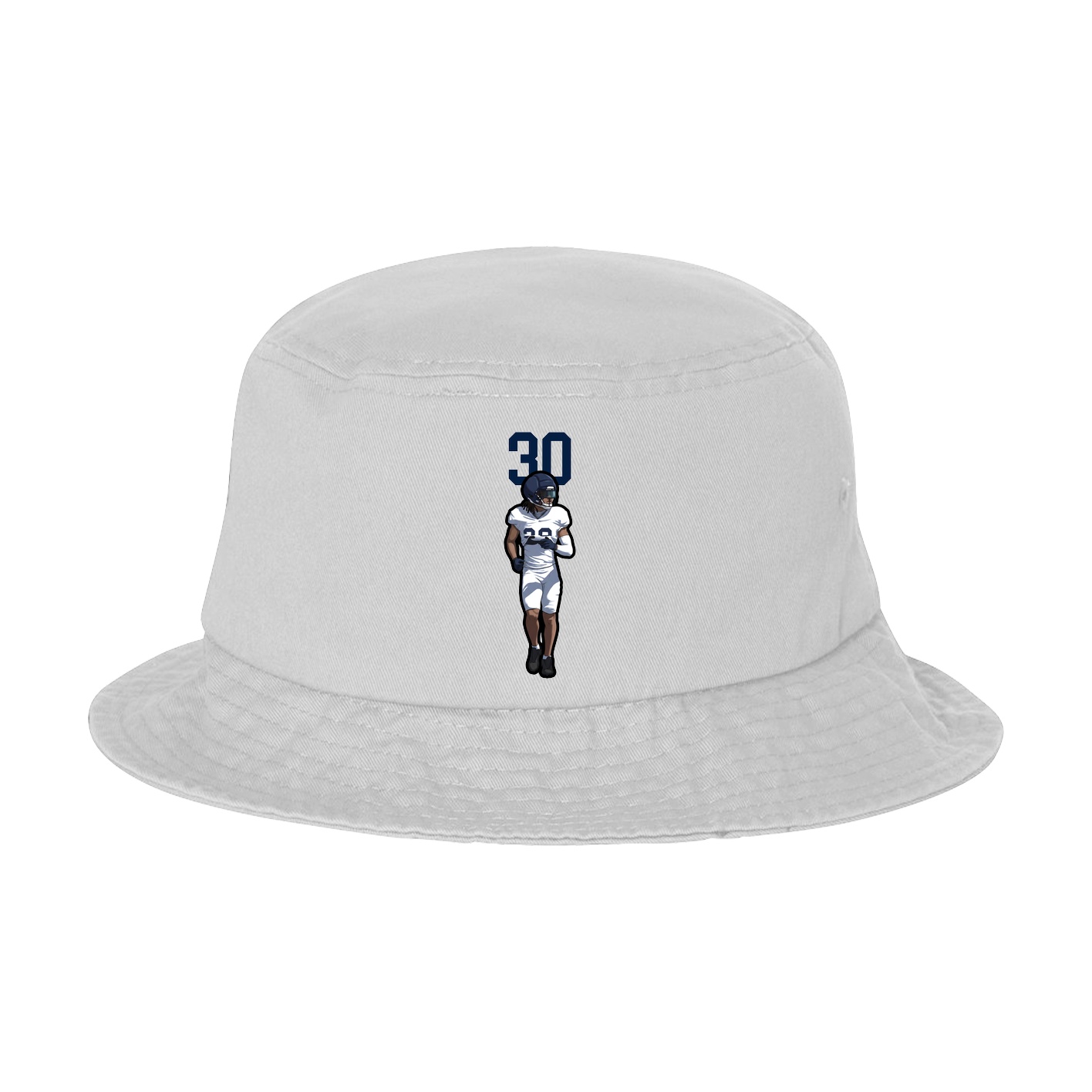 Bucket Cap — Number Top in White