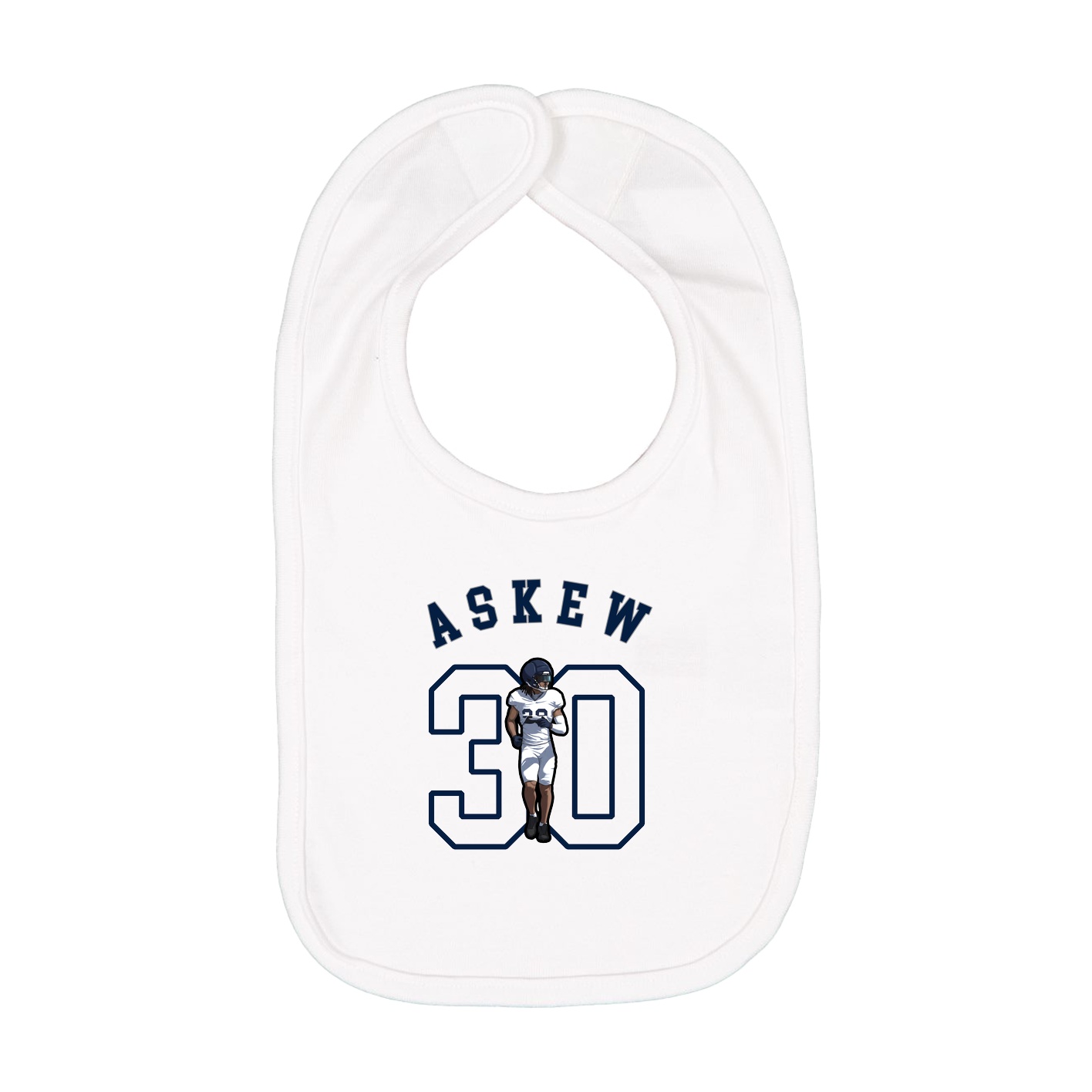 Infant Bib — Shirsey Arch in White