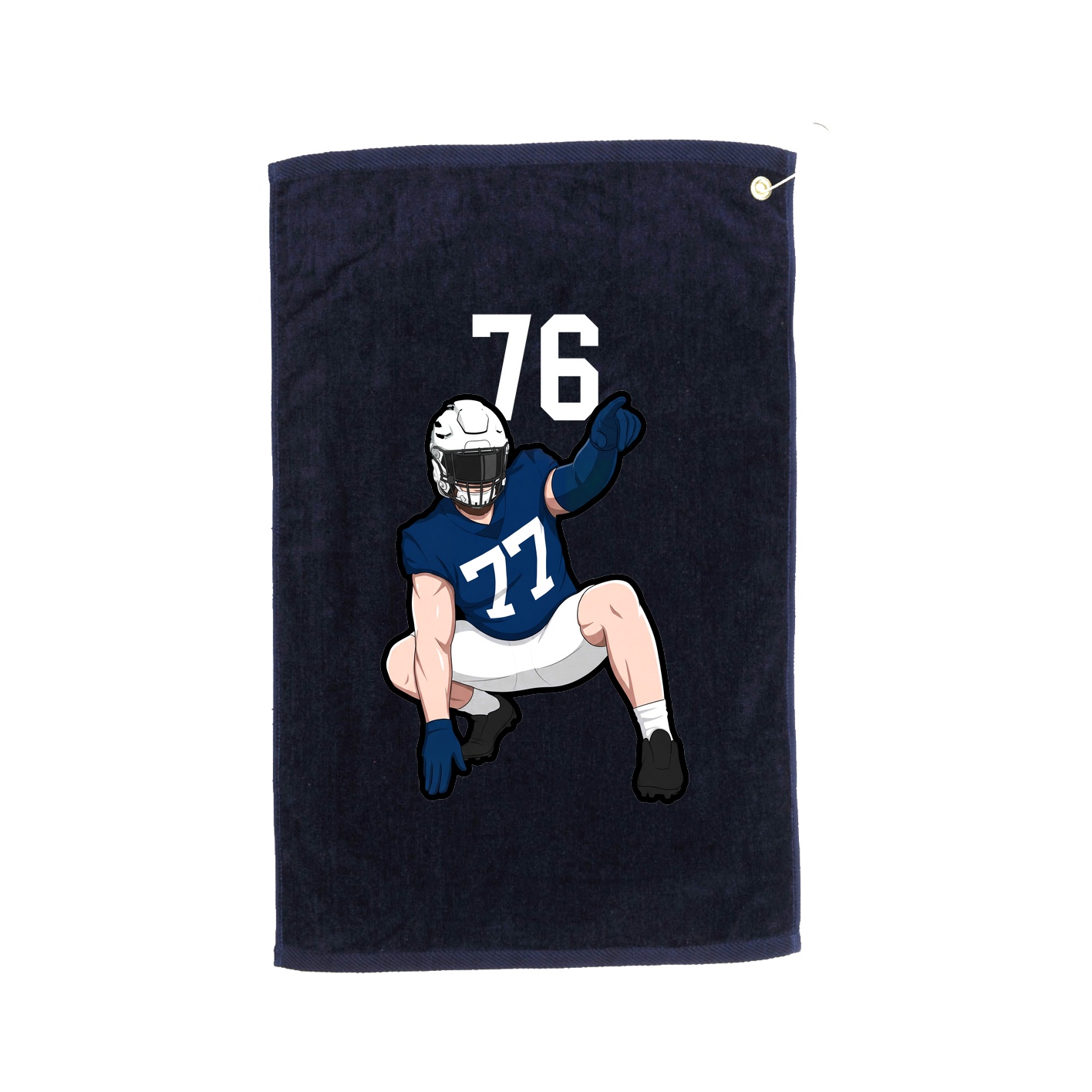Golf Towel — Number Top in Navy