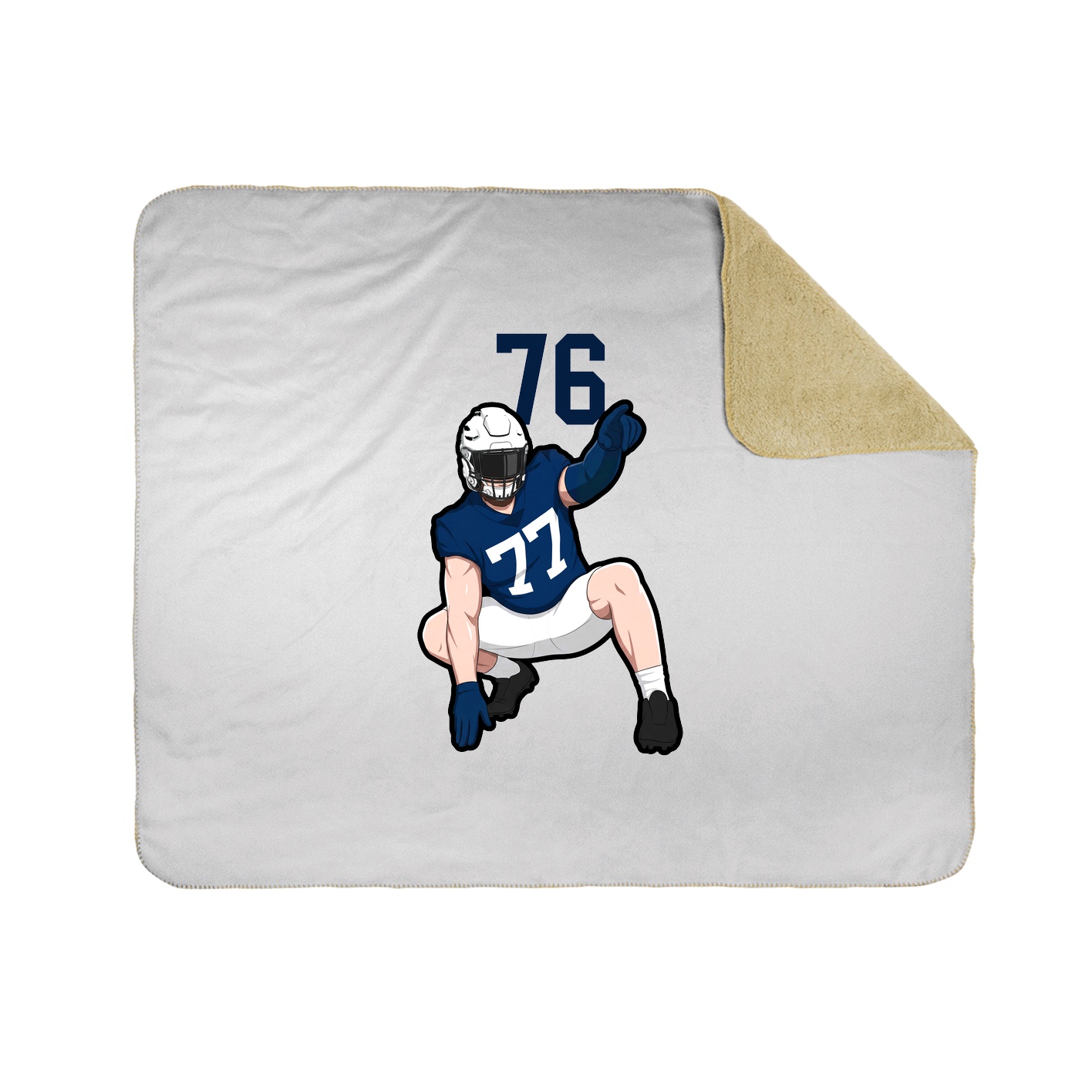 Throw Blanket — Number Top in White