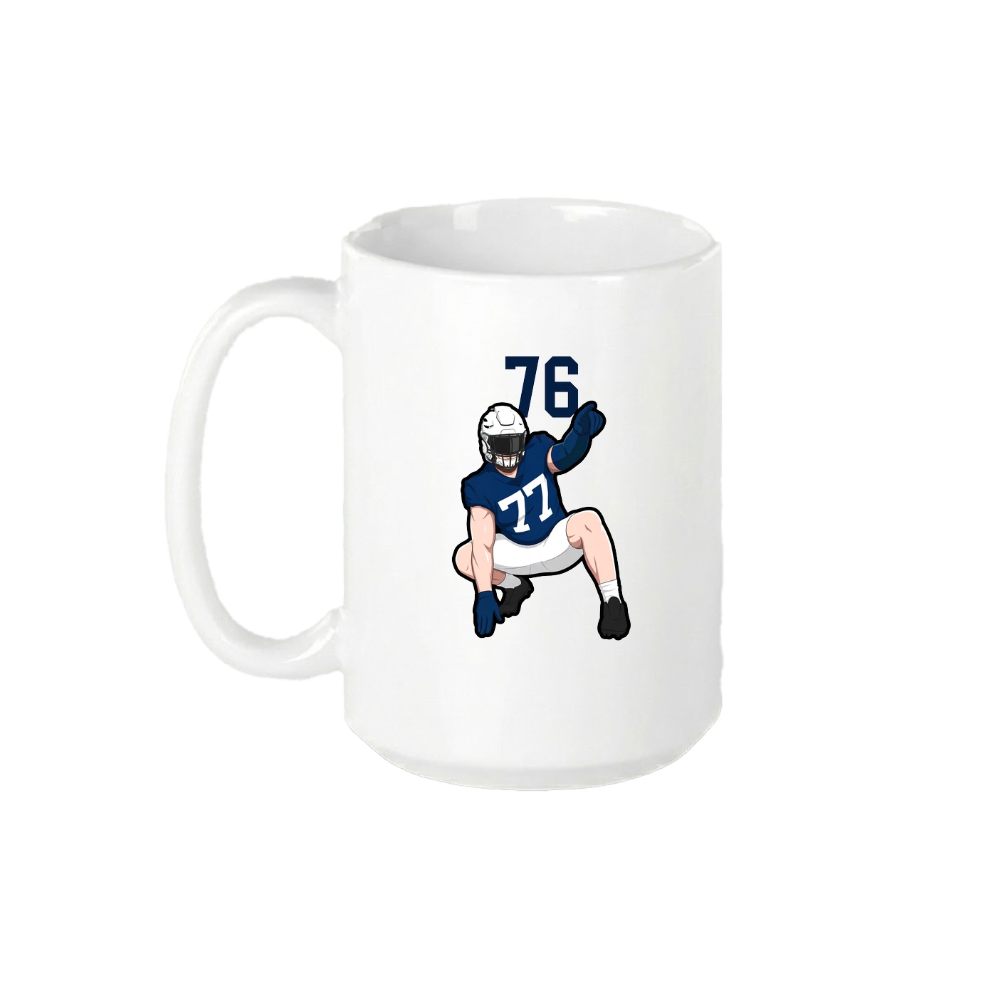 15oz Coffee Mug — Number Top in White