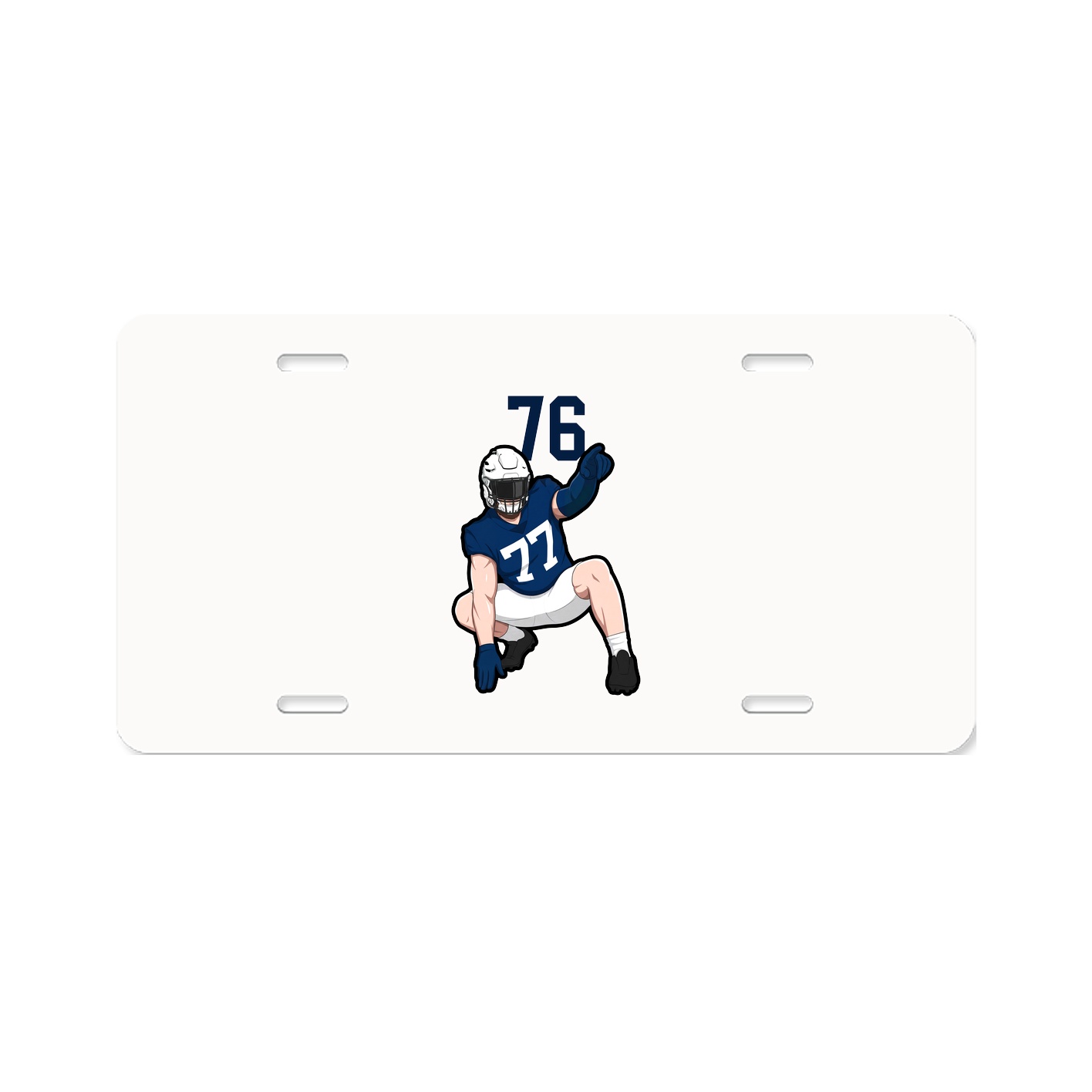 License Plate — Number Top in Classic