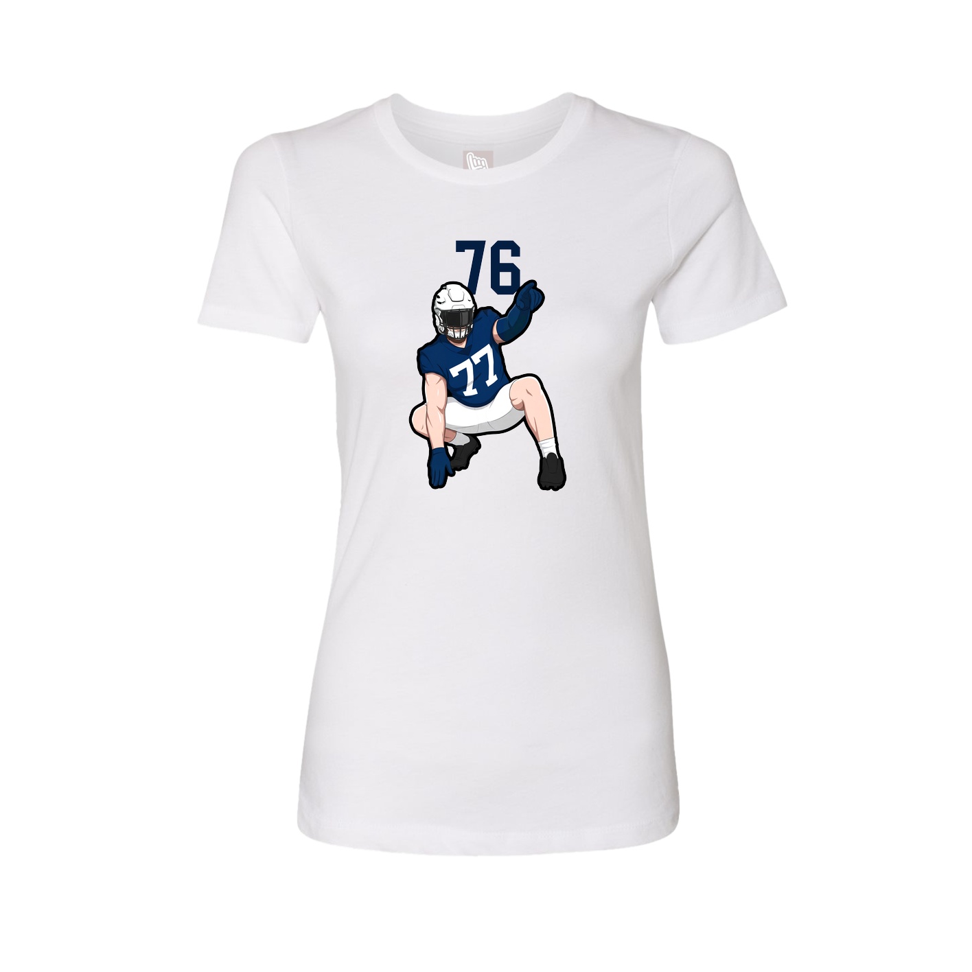 Womens Tee — Number Top in White