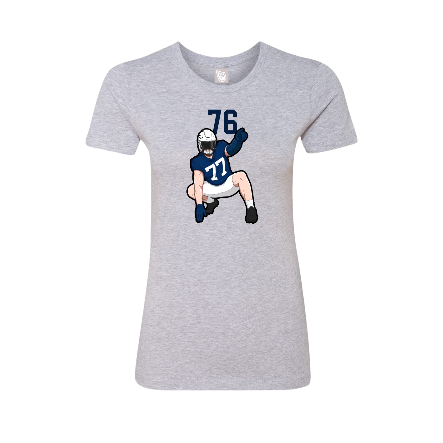 Womens Tee — Number Top in Grey