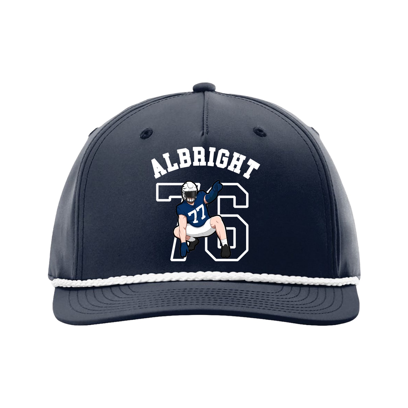 Five-Panel Classic Rope Cap — Shirsey Arch in Navy