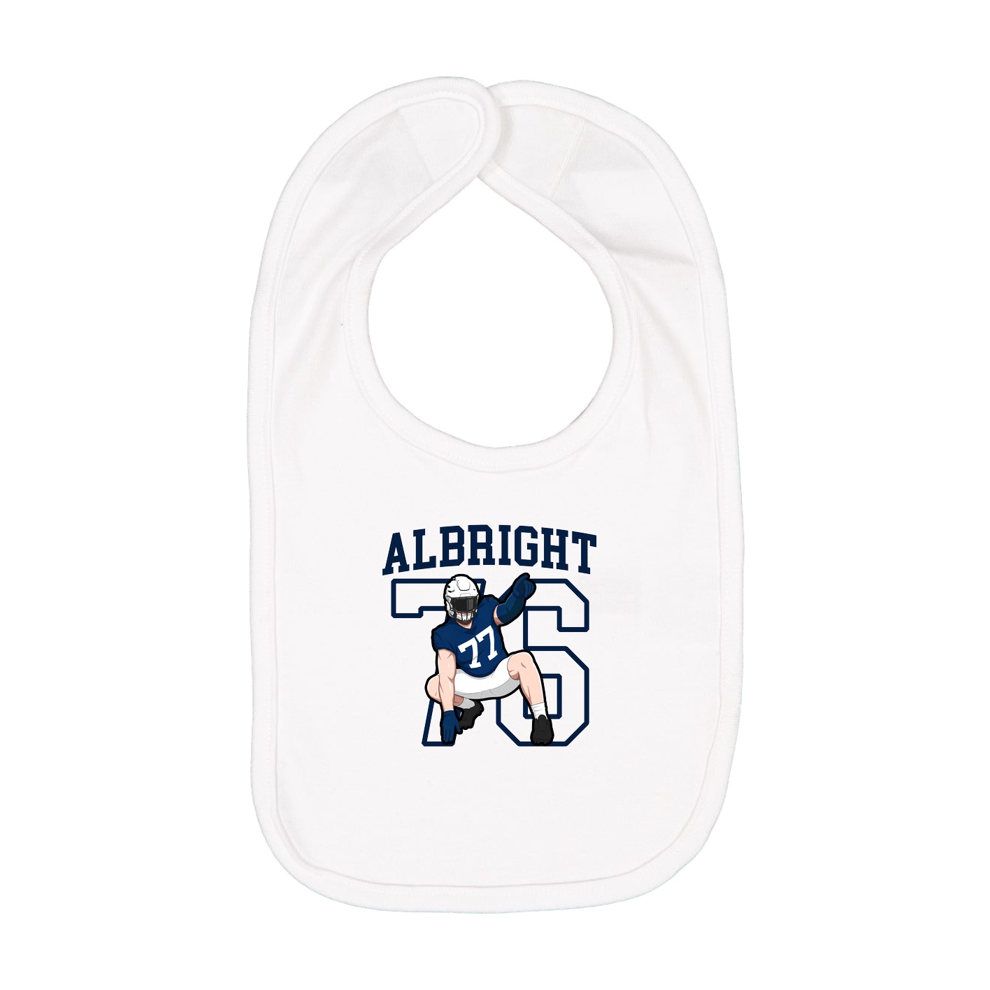 Infant Bib — Shirsey in White