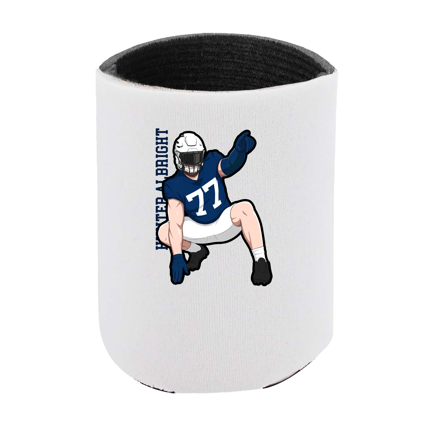 Can Holder — Name Vertical in White