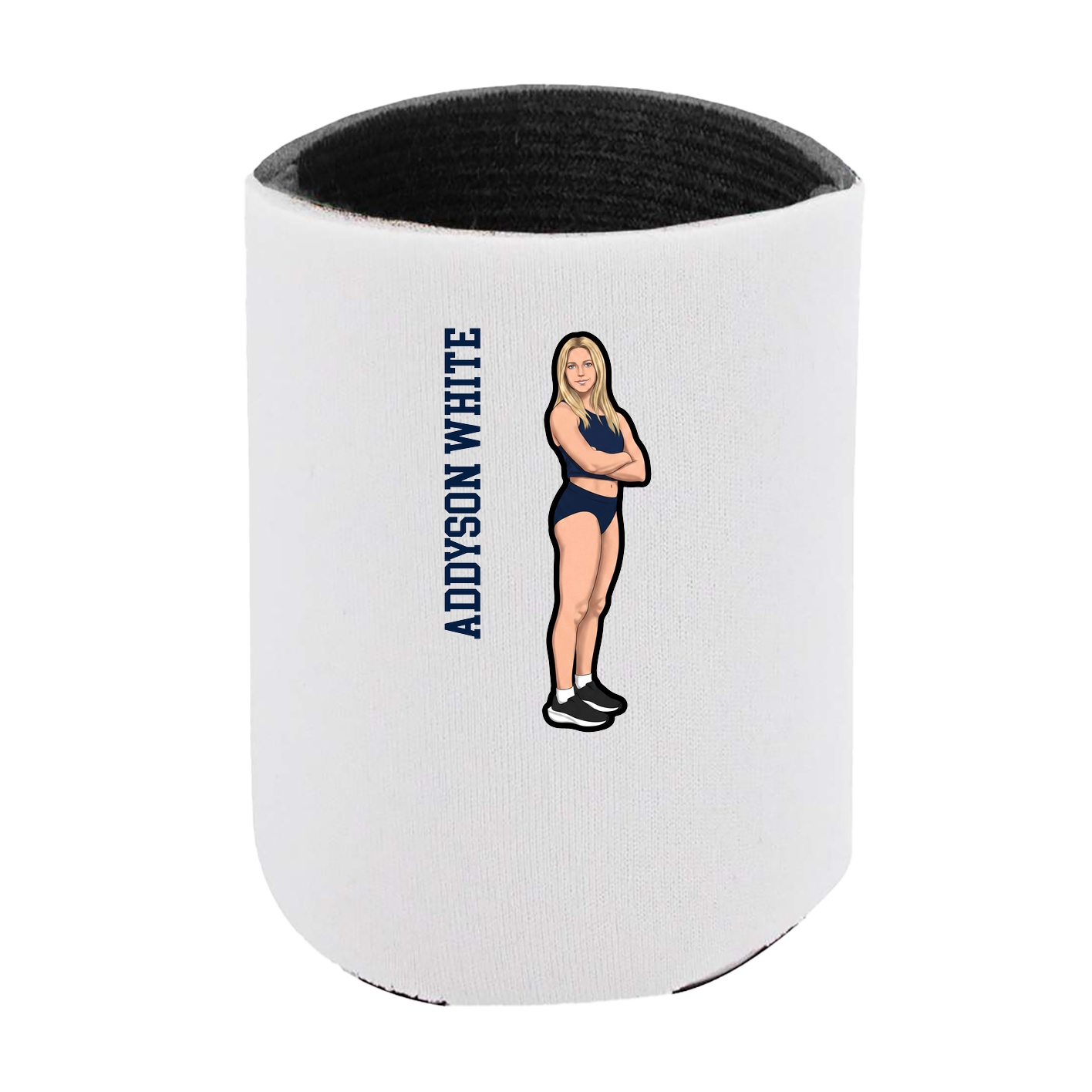 Can Holder — Name Vertical in White
