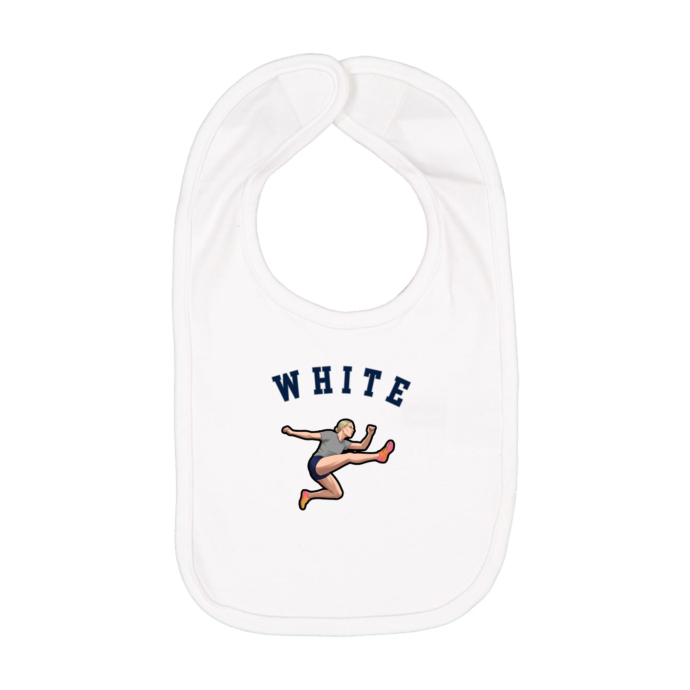 Infant Bib — Shirsey Arch in White