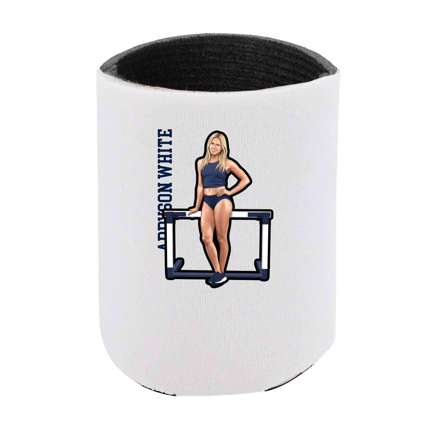 Can Holder — Name Vertical in White