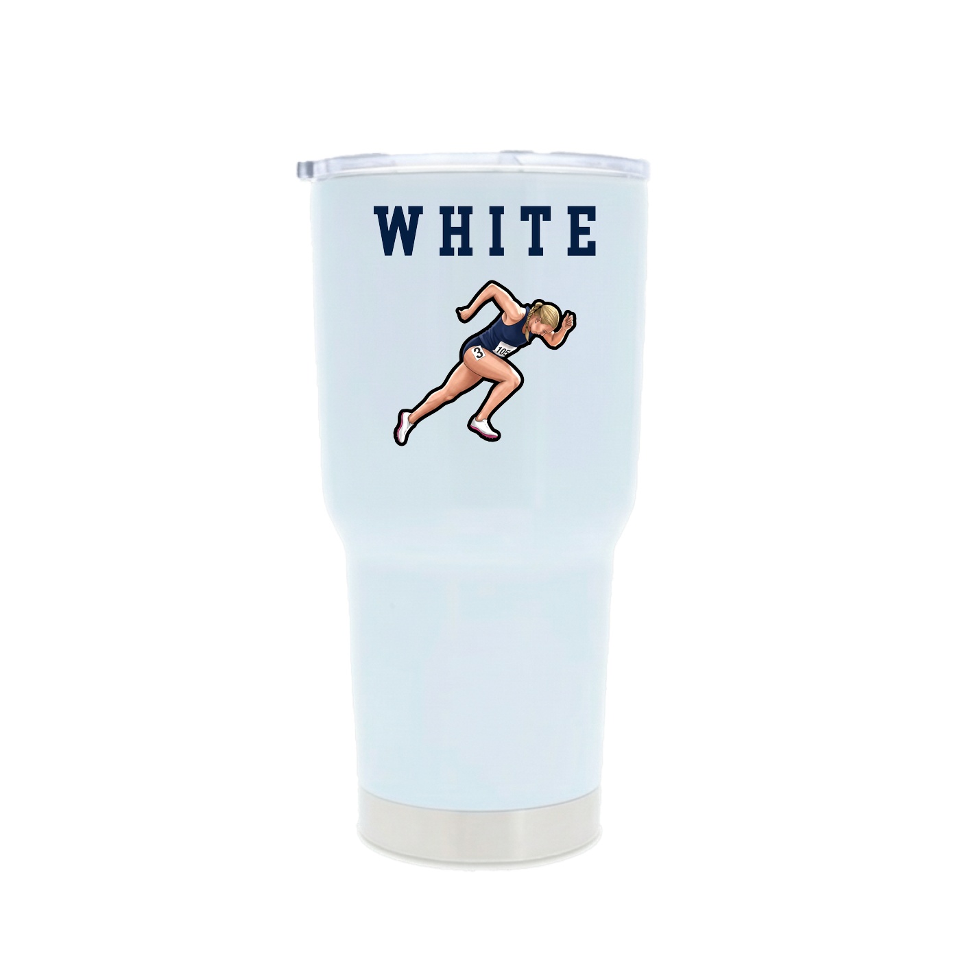 30oz Stainless Steel Tumbler — Shirsey in White