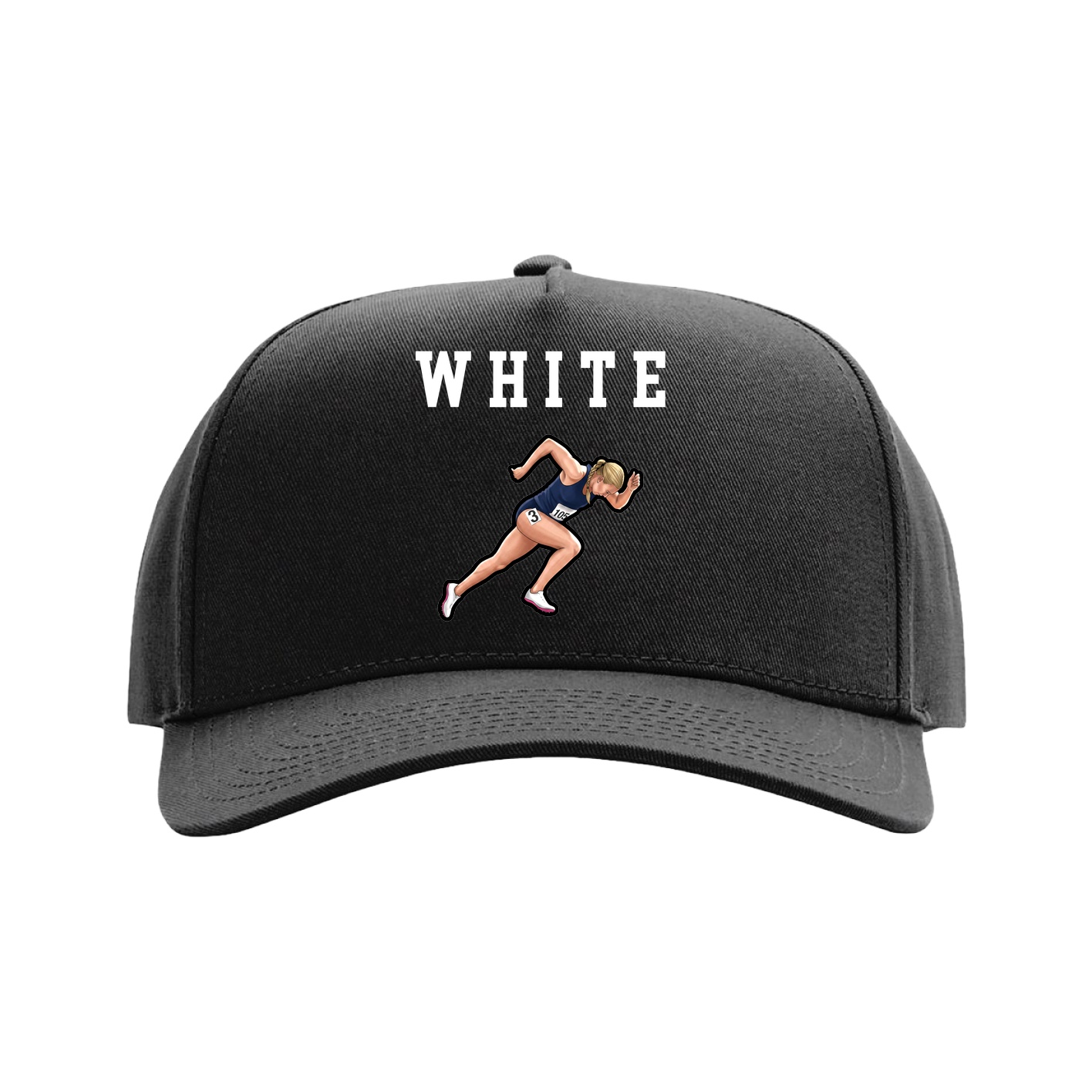Full Fabric Five-Panel Champ Cap — Shirsey in Black