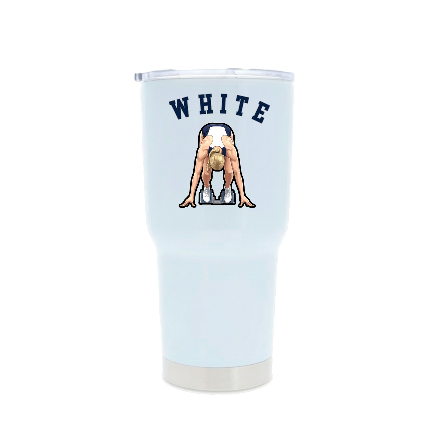 30oz Stainless Steel Tumbler — Shirsey Arch in White
