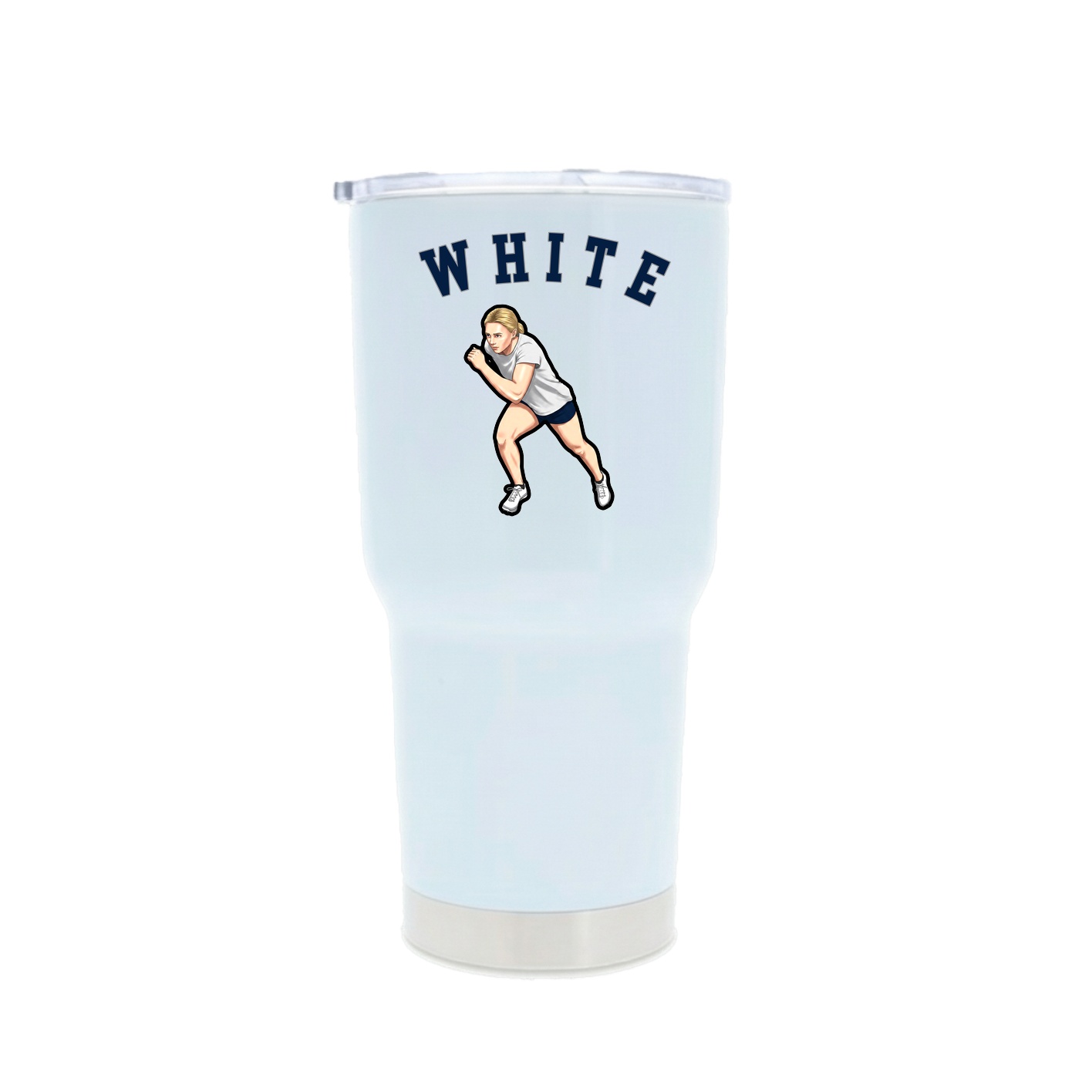30oz Stainless Steel Tumbler — Shirsey Arch in White