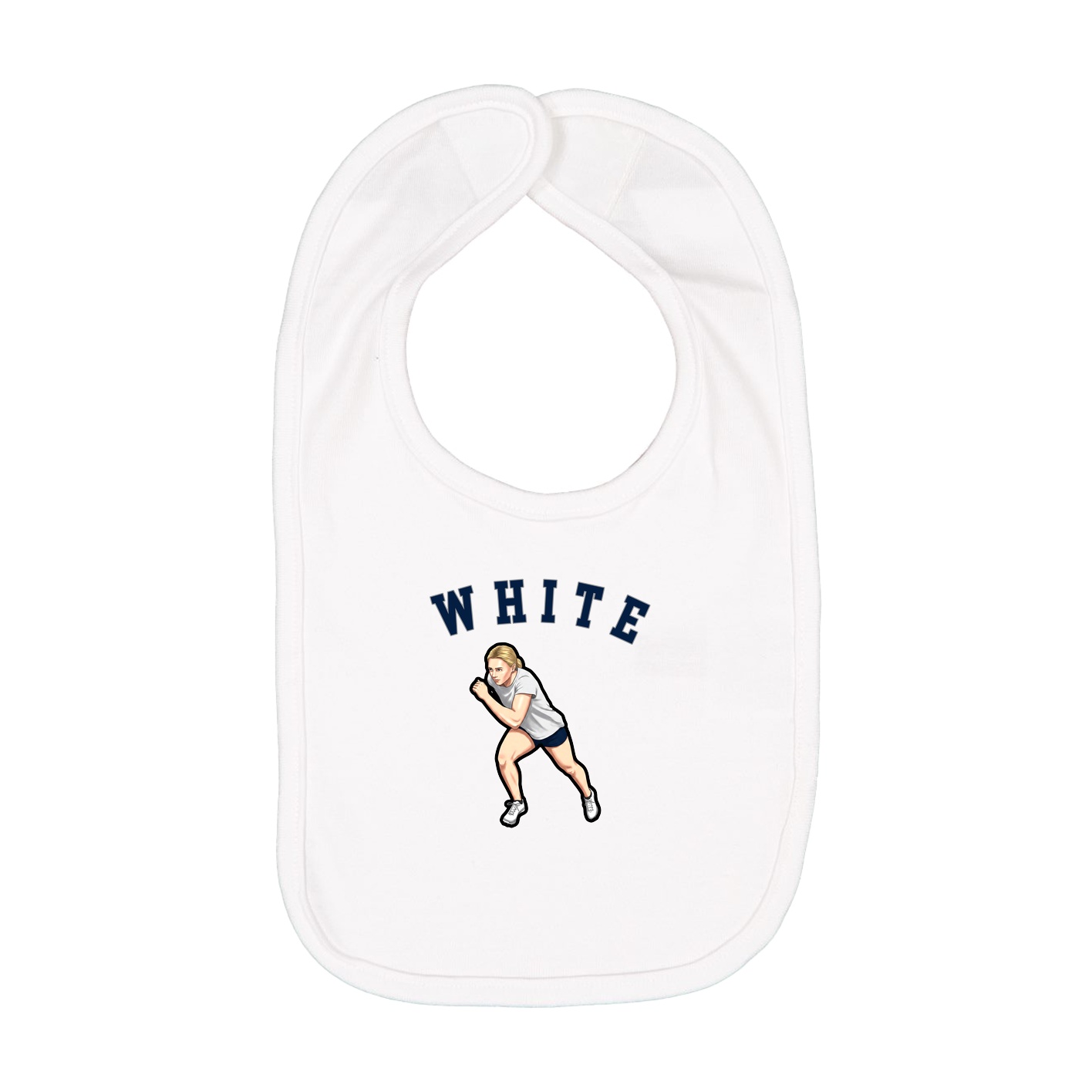 Infant Bib — Shirsey Arch in White
