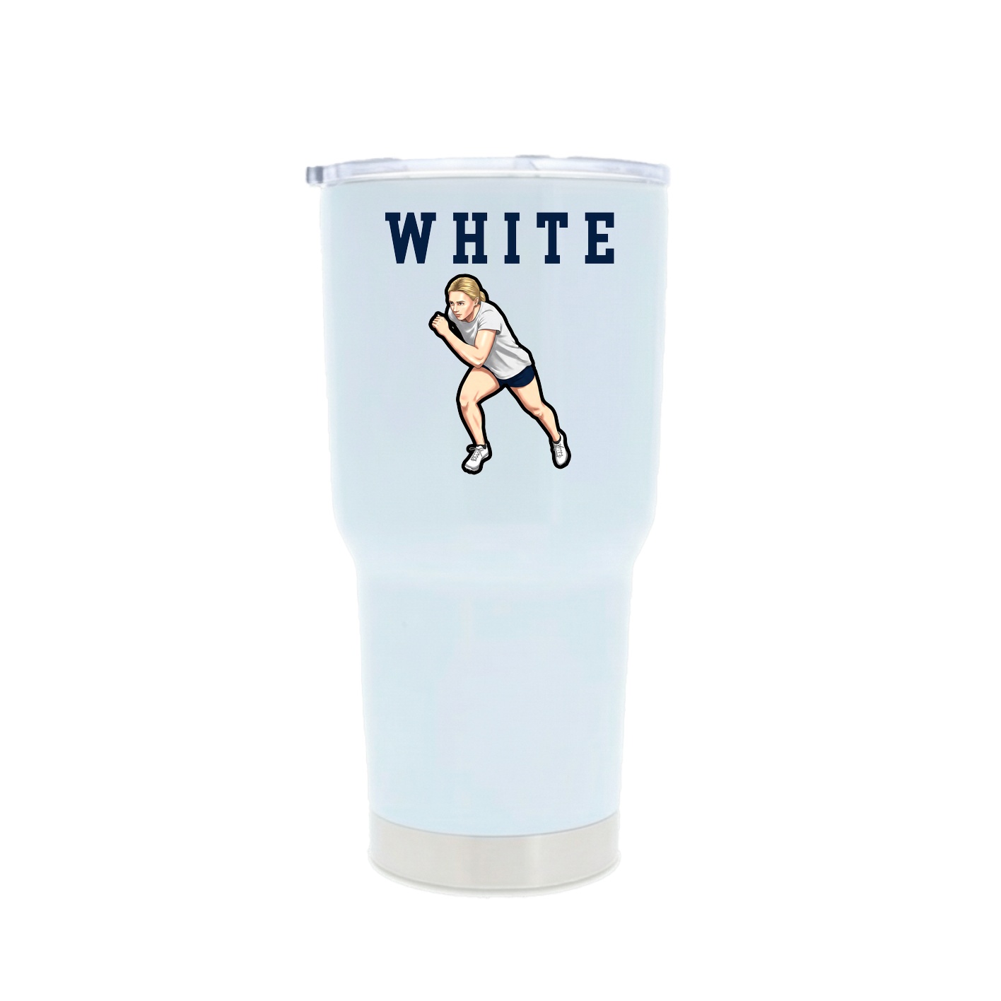 30oz Stainless Steel Tumbler — Shirsey in White