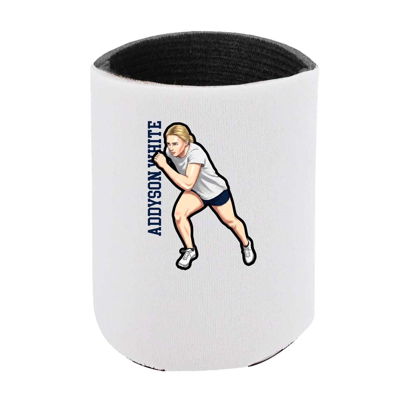 Can Holder — Name Vertical in White
