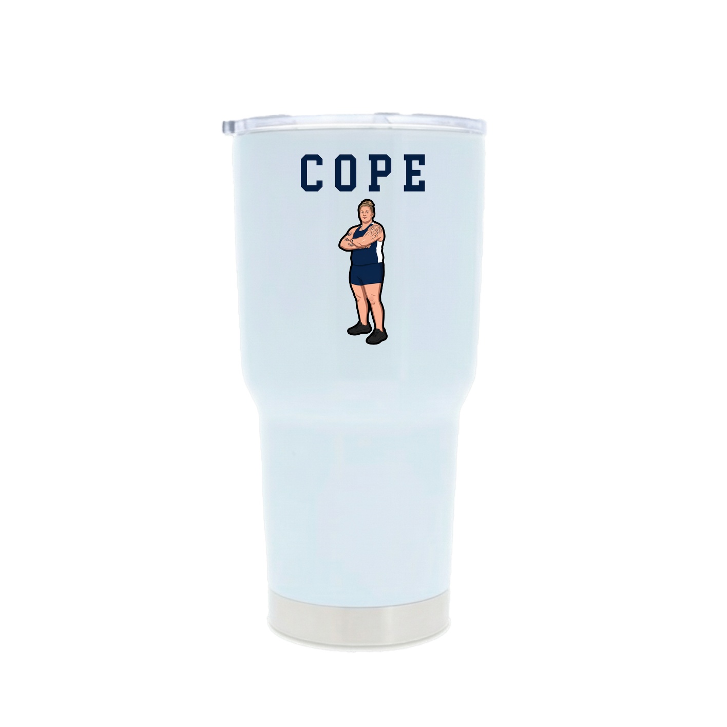 30oz Stainless Steel Tumbler — Shirsey in White
