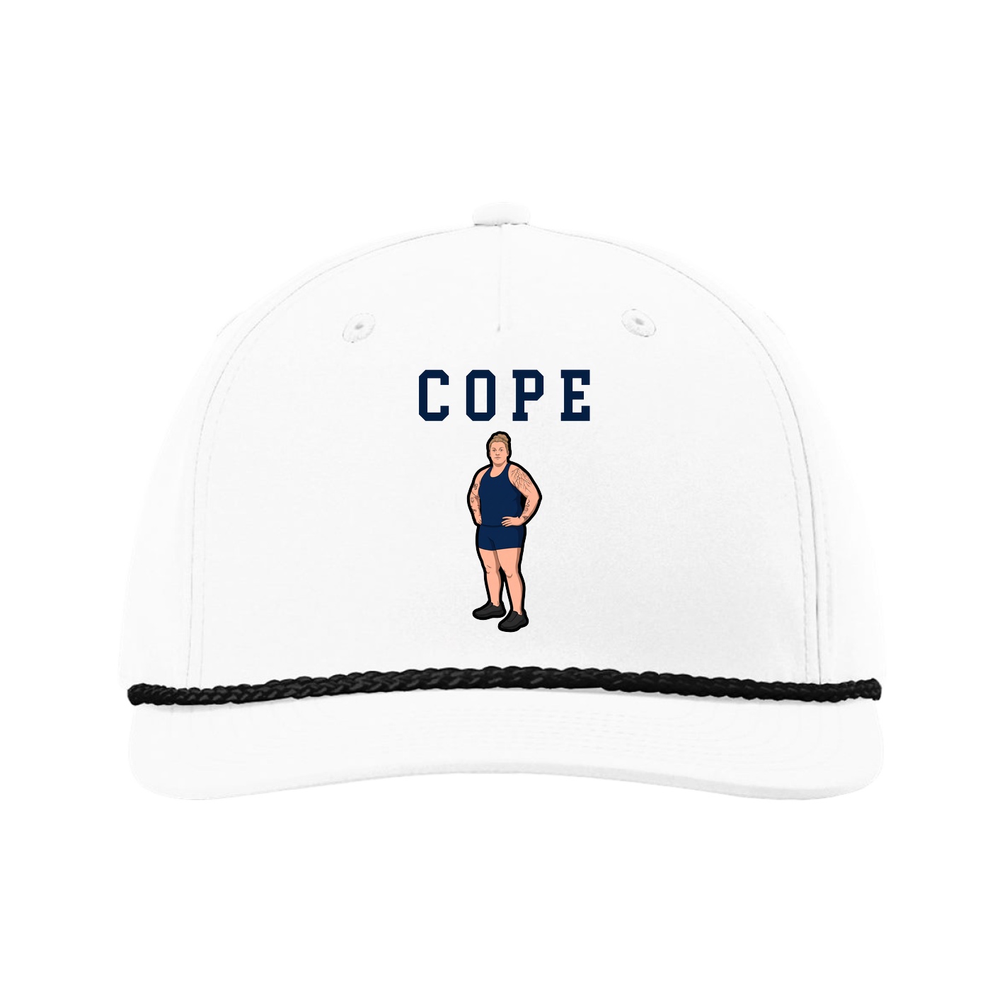 Five-Panel Classic Rope Cap — Shirsey in White