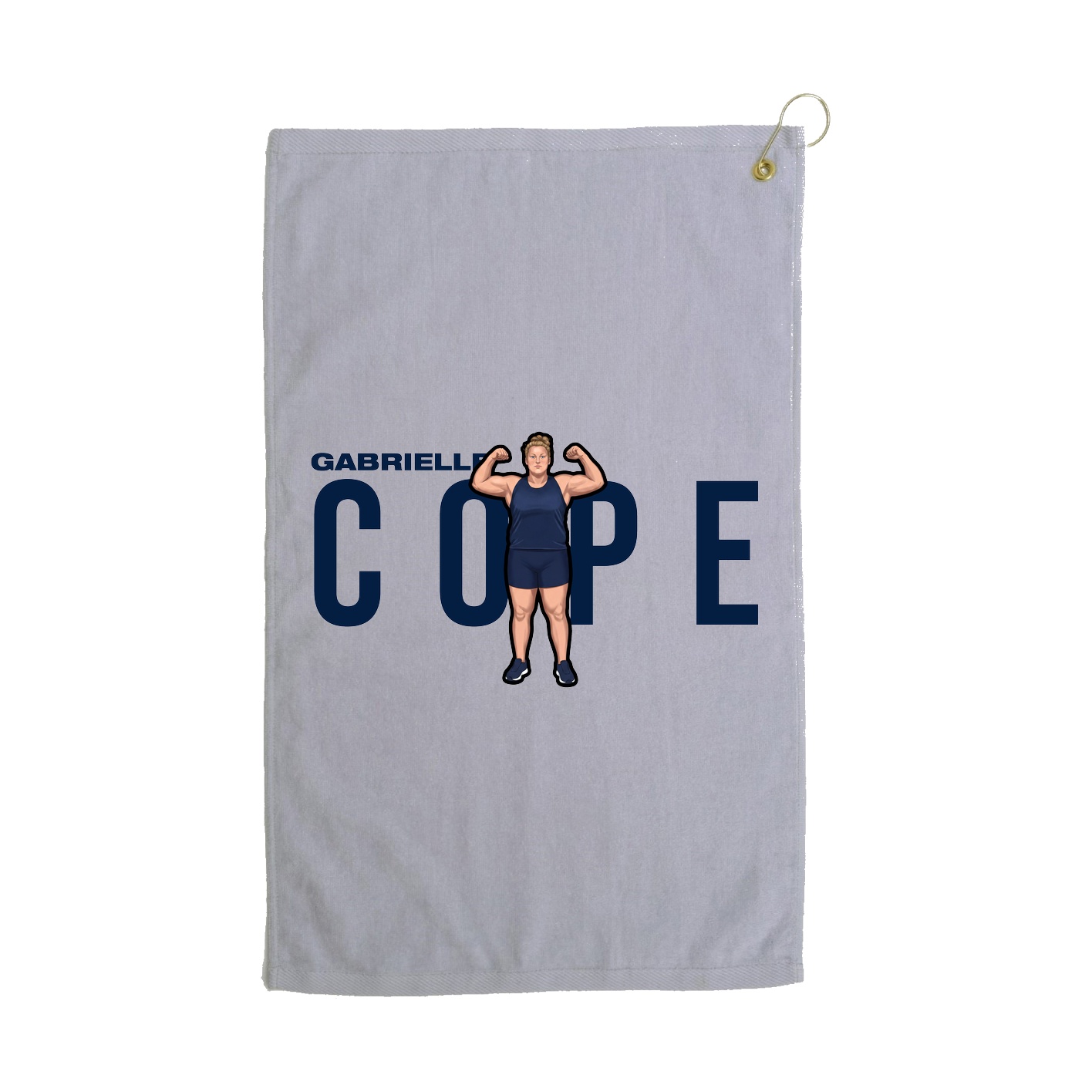 Golf Towel — Player Name in Grey