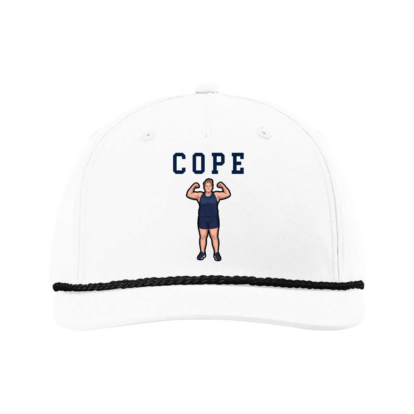 Five-Panel Classic Rope Cap — Shirsey in White