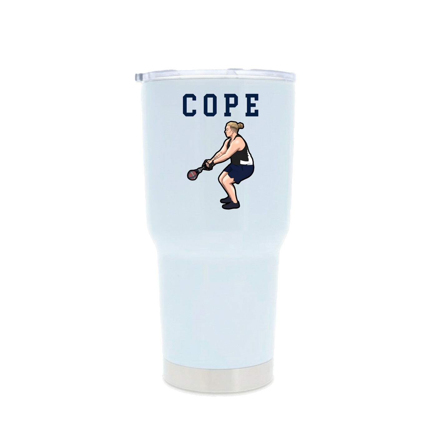 30oz Stainless Steel Tumbler — Shirsey in White