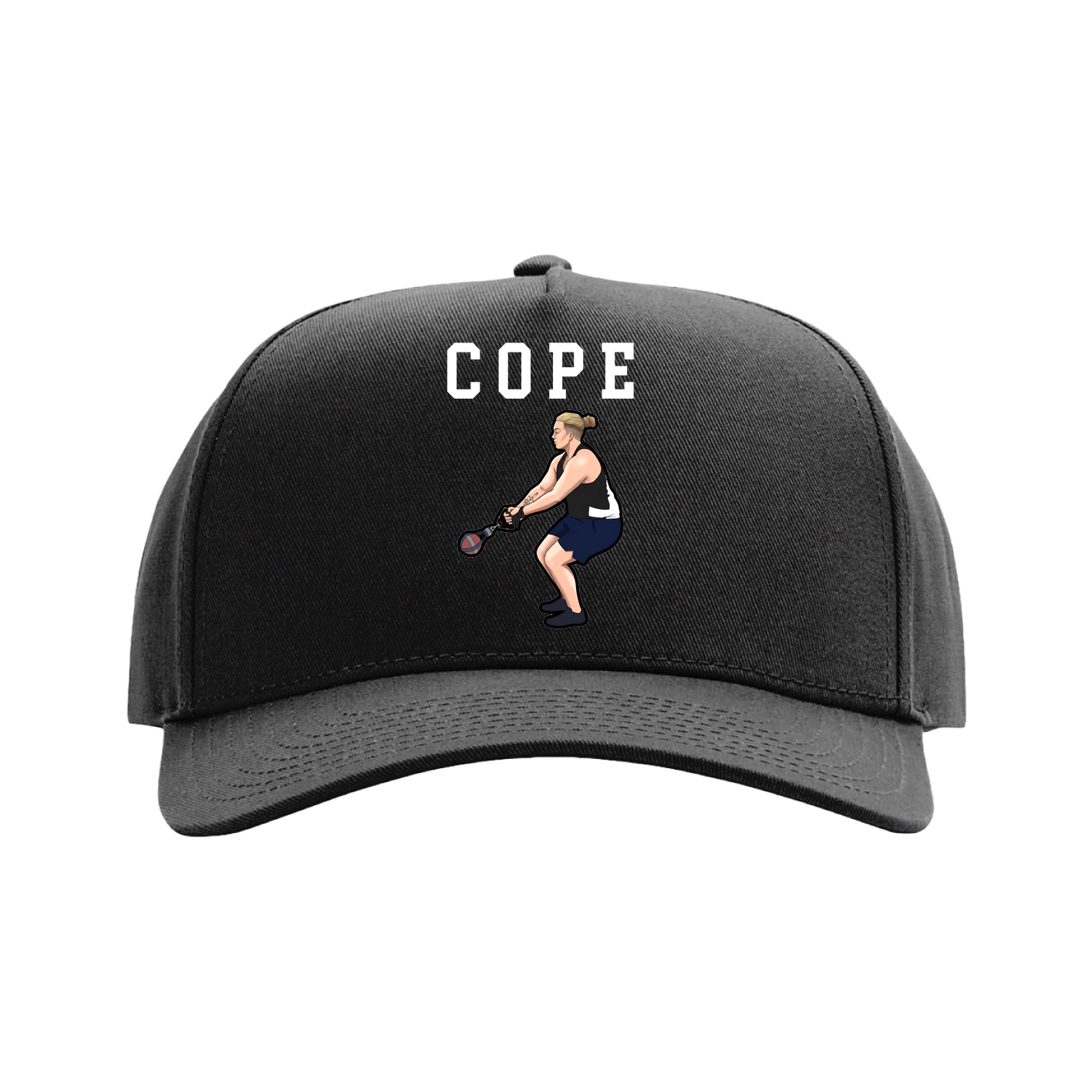 Full Fabric Five-Panel Champ Cap — Shirsey in Black