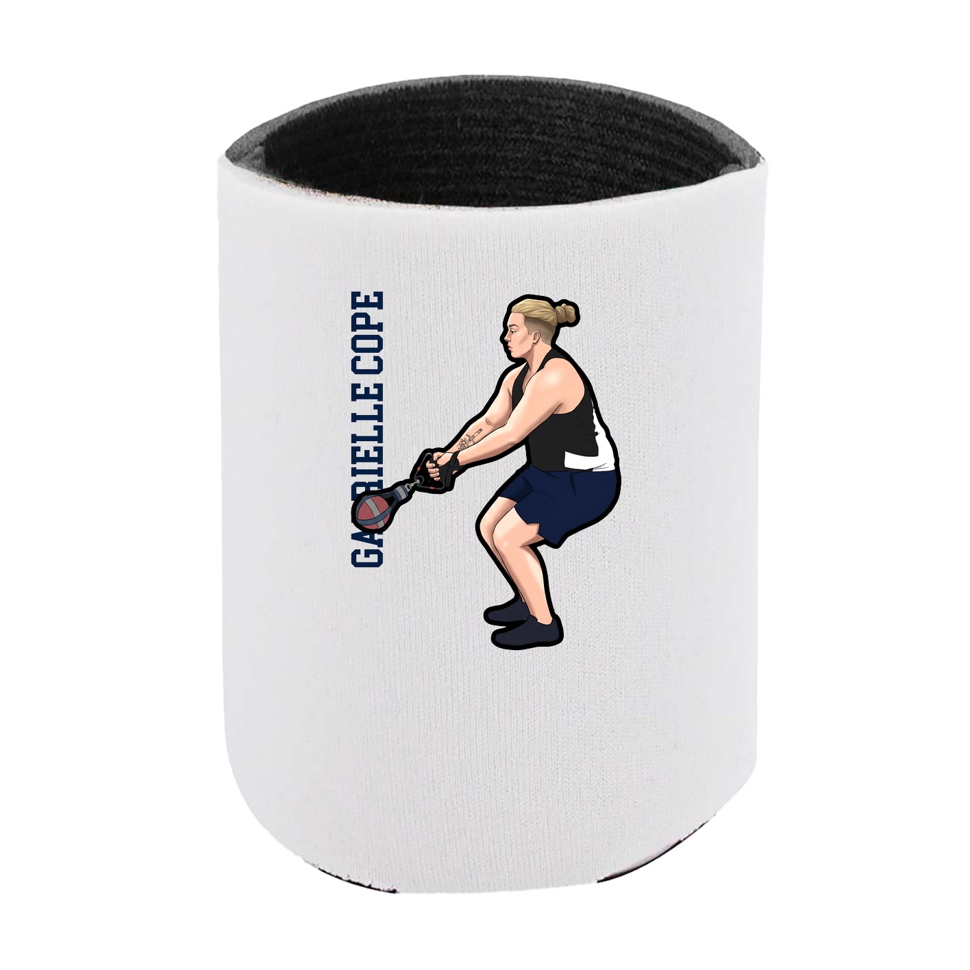 Can Holder — Name Vertical in White