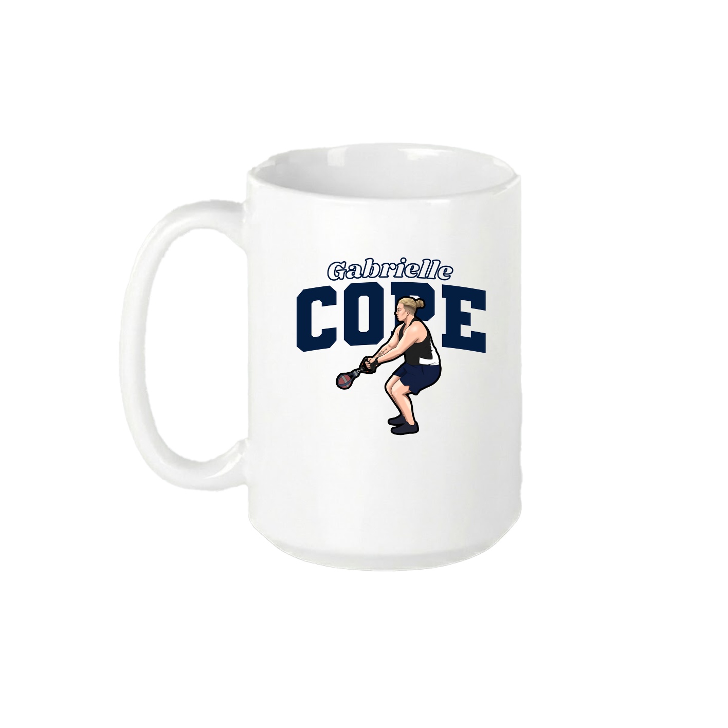 15oz Coffee Mug — Name Arch in White