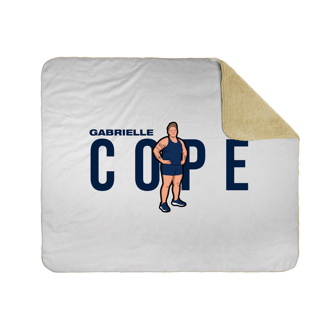 Throw Blanket — Player Name in White