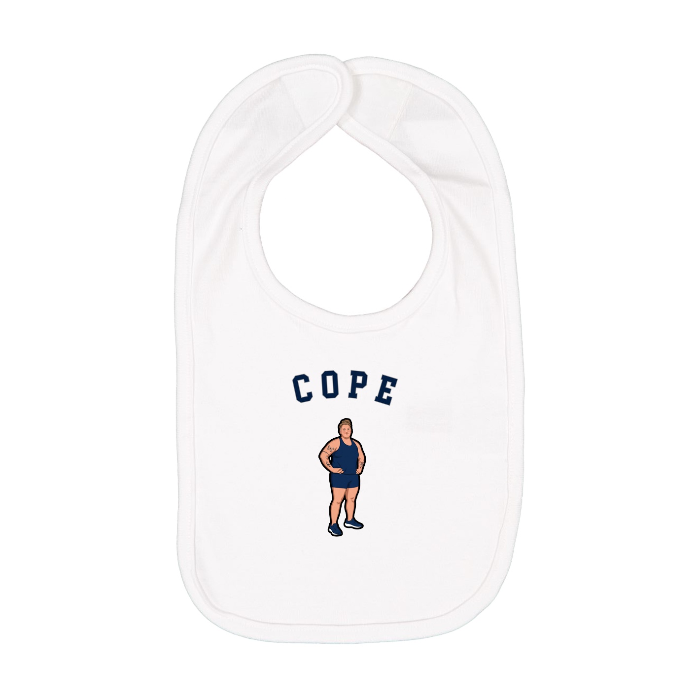 Infant Bib — Shirsey Arch in White