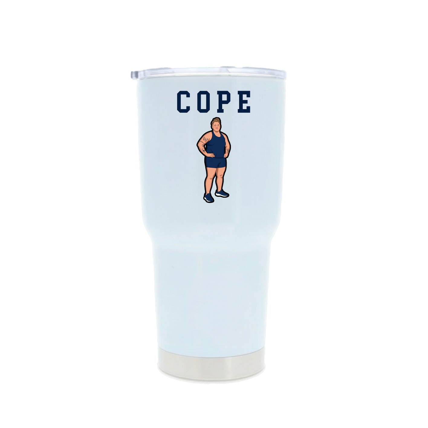 30oz Stainless Steel Tumbler — Shirsey in White