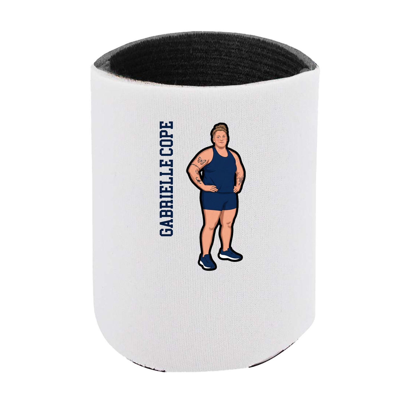 Can Holder — Name Vertical in White