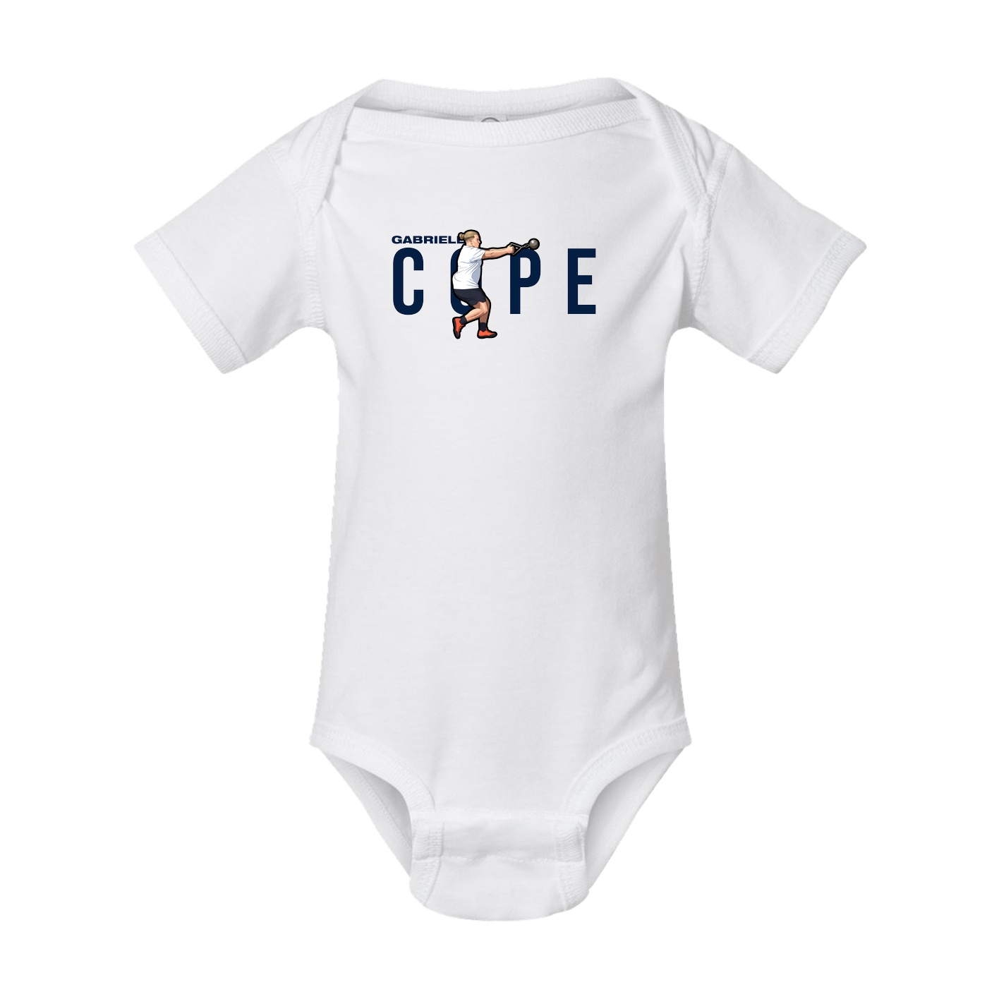 Baby Onesie — Player Name in White