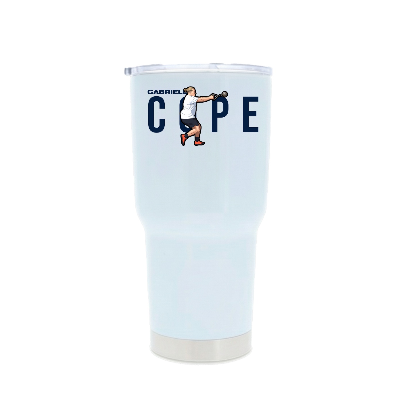 30oz Stainless Steel Tumbler — Player Name in White