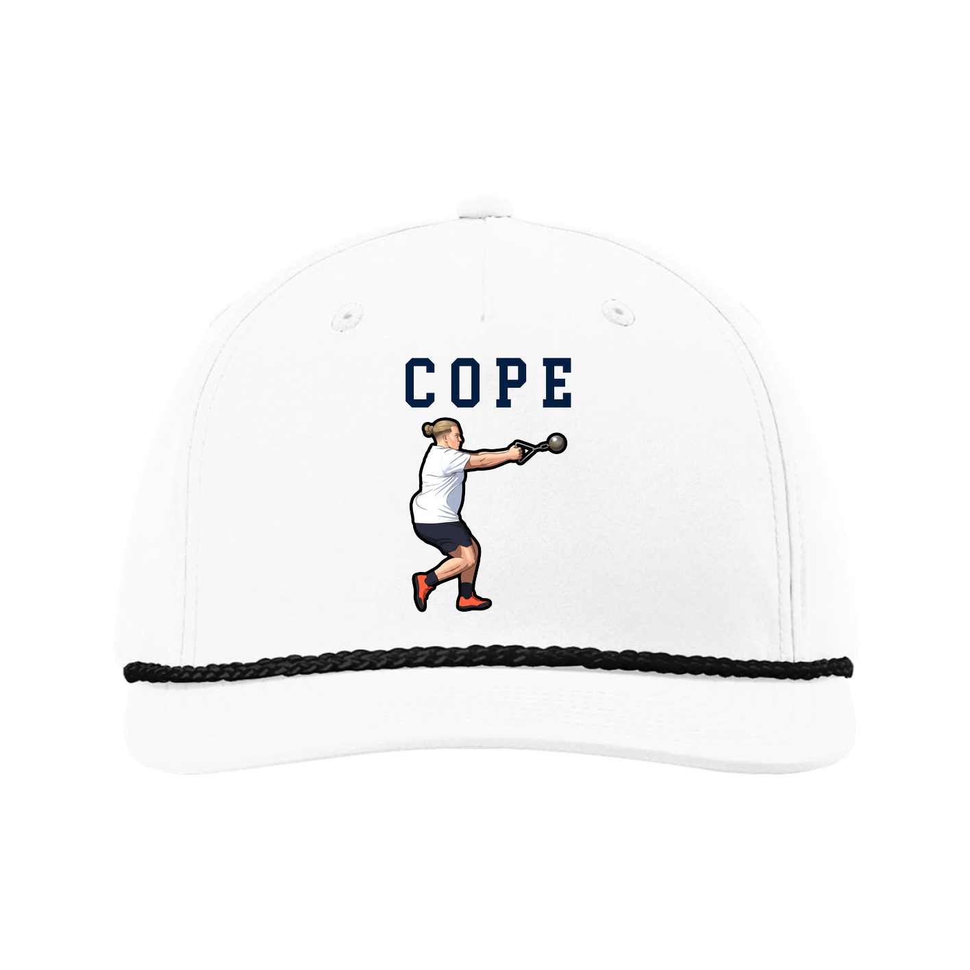 Five-Panel Classic Rope Cap — Shirsey in White