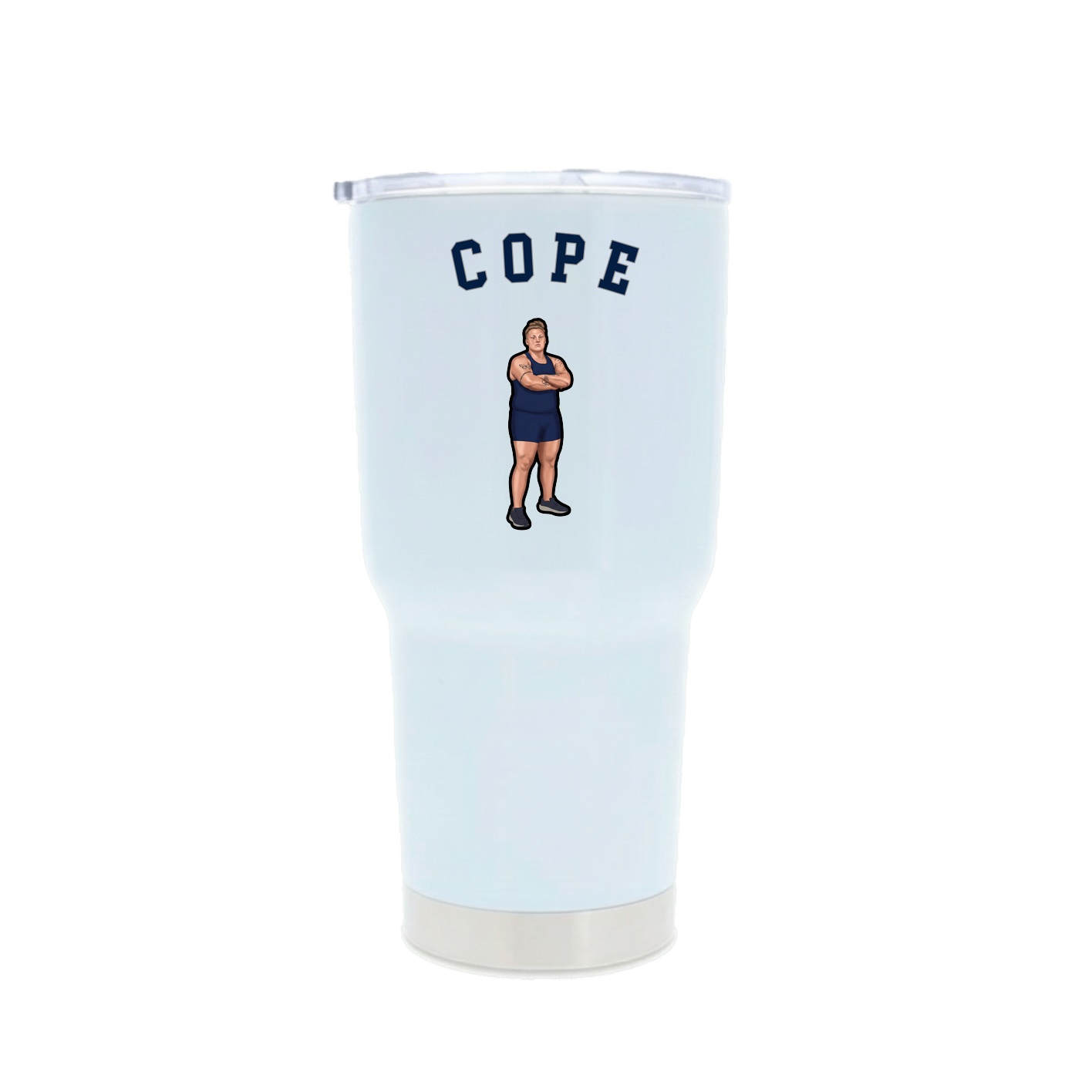 30oz Stainless Steel Tumbler — Shirsey Arch in White