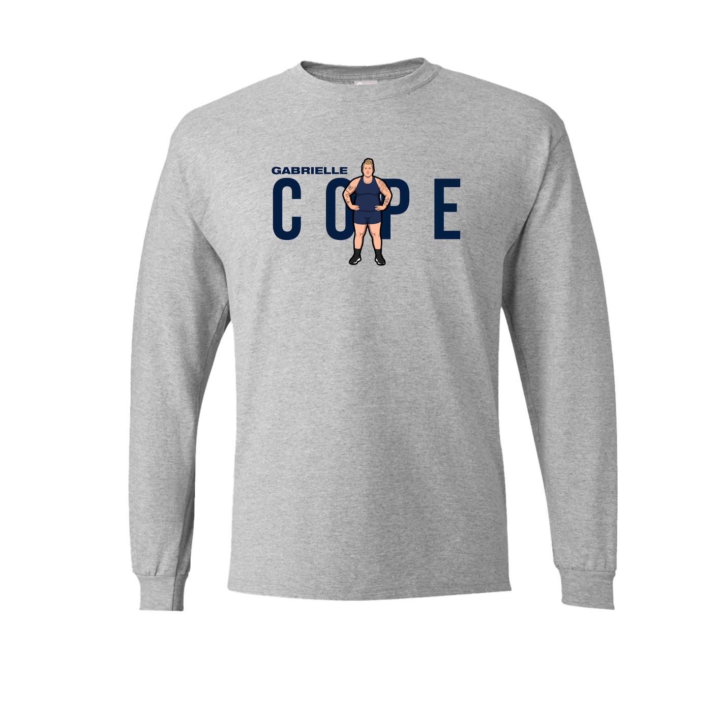 Long Sleeve Tee — Player Name in Grey
