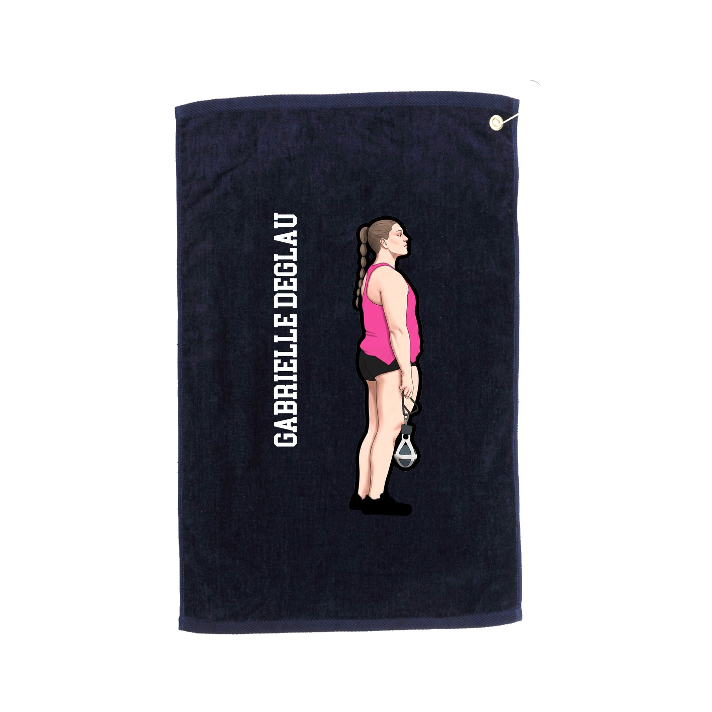 Golf Towel — Name Vertical in Navy