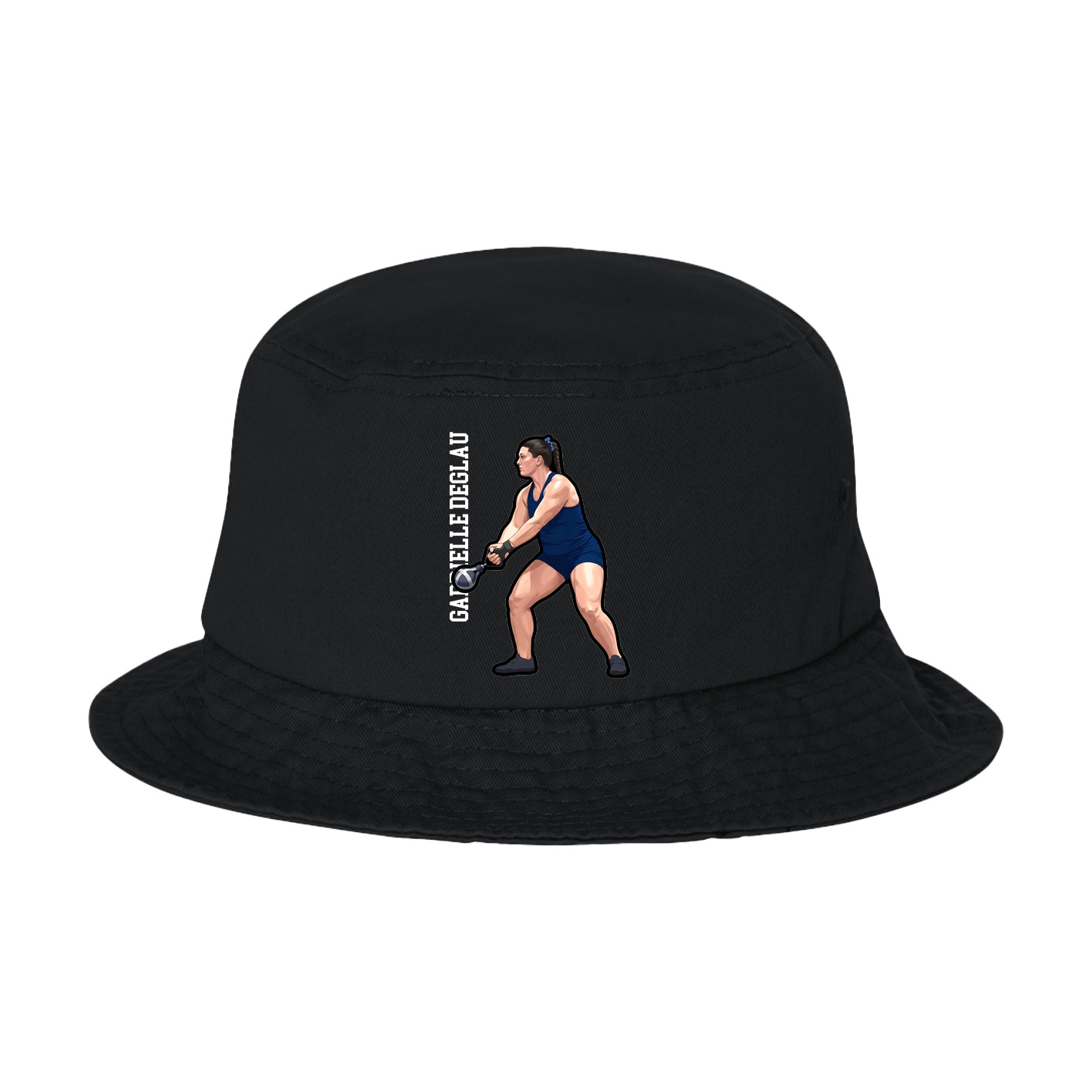 Bucket Cap — Name Vertical in Black