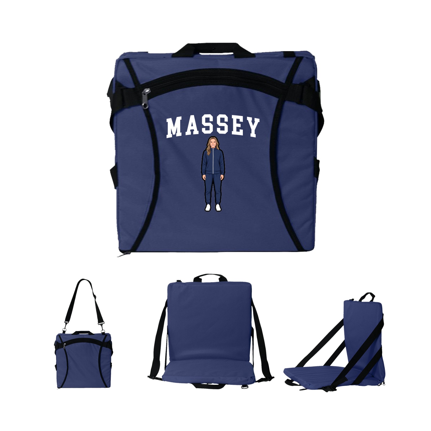 Folding Stadium Seat — Shirsey in Navy