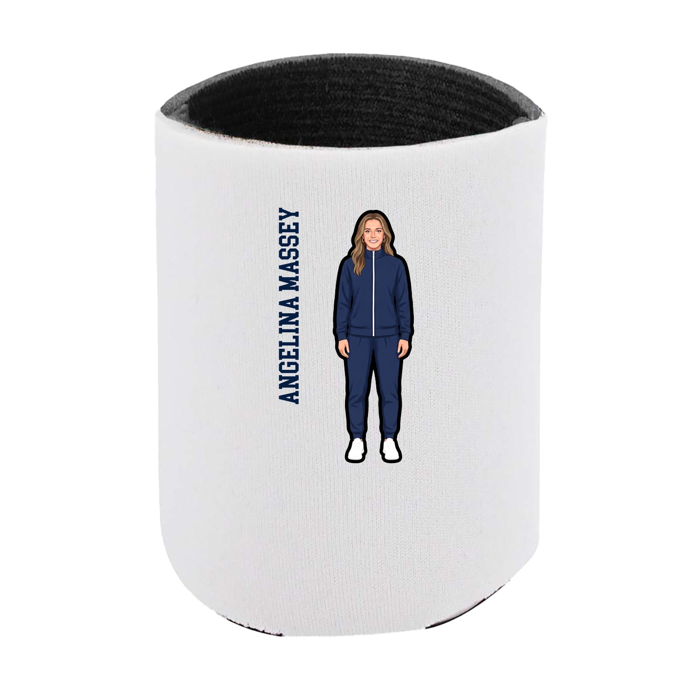 Can Holder — Name Vertical in White